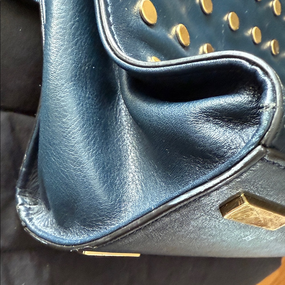 Rebecca Minkoff Black and Gold Studded Bag - Picture 9 of 10